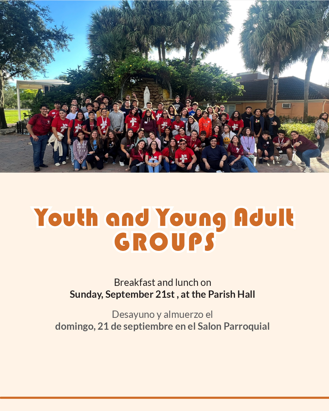 Youth and Young Adult Spirit Day GROUPS                                                                                                                                                                                                                                                                     