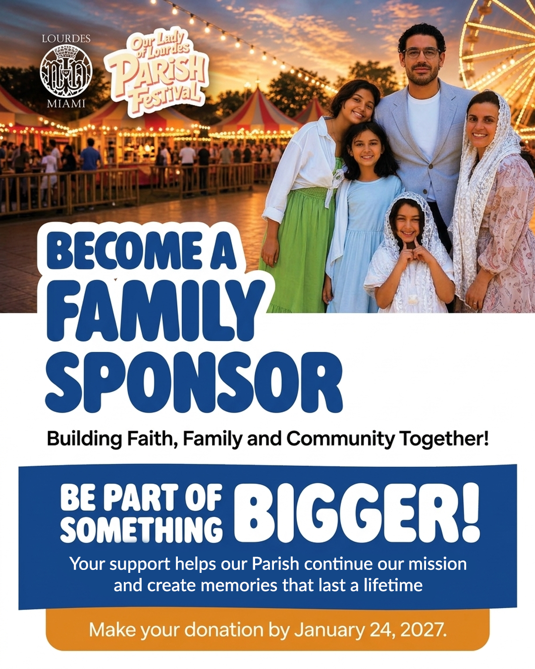 Become a Family Sponsor - Parish Festival 2027                                                                                                                                                                                                                                                              