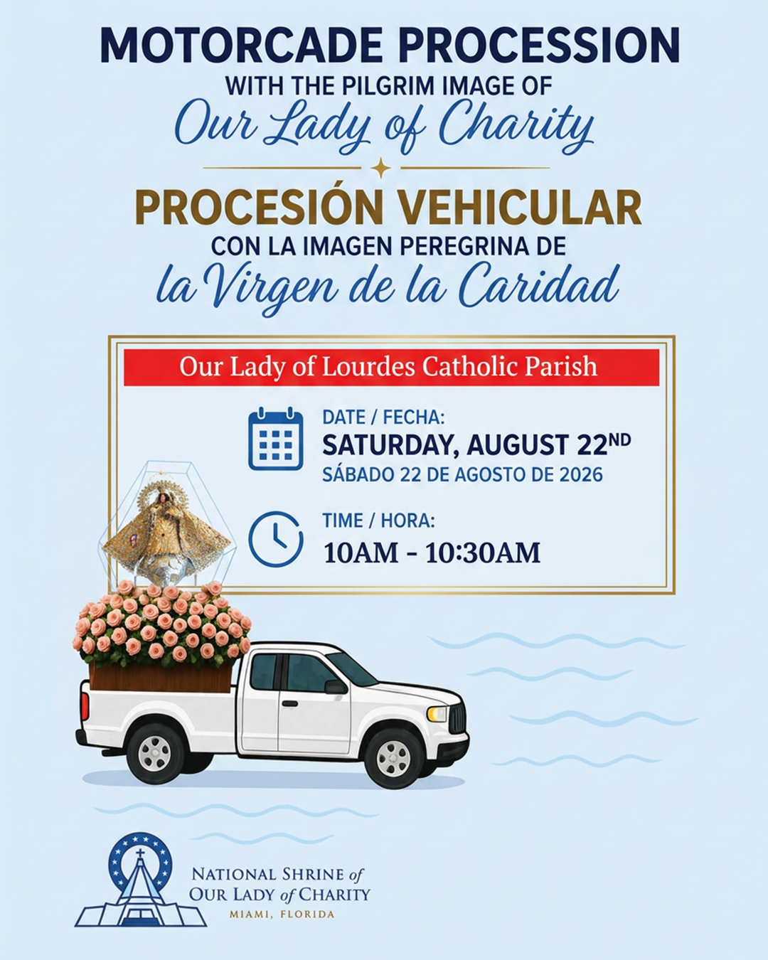 Motorcade Procession with the Pilgrim Image of Our Lady of Charity
