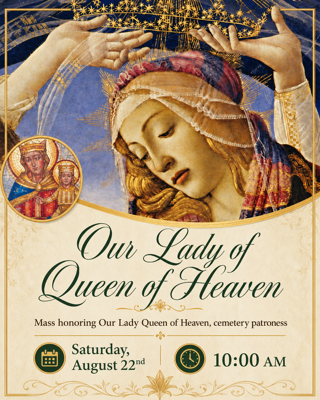 Mass in Honor of Our Lady Queen of Heaven / Misa en Honor a Nuestra Señora Reina del Cielo