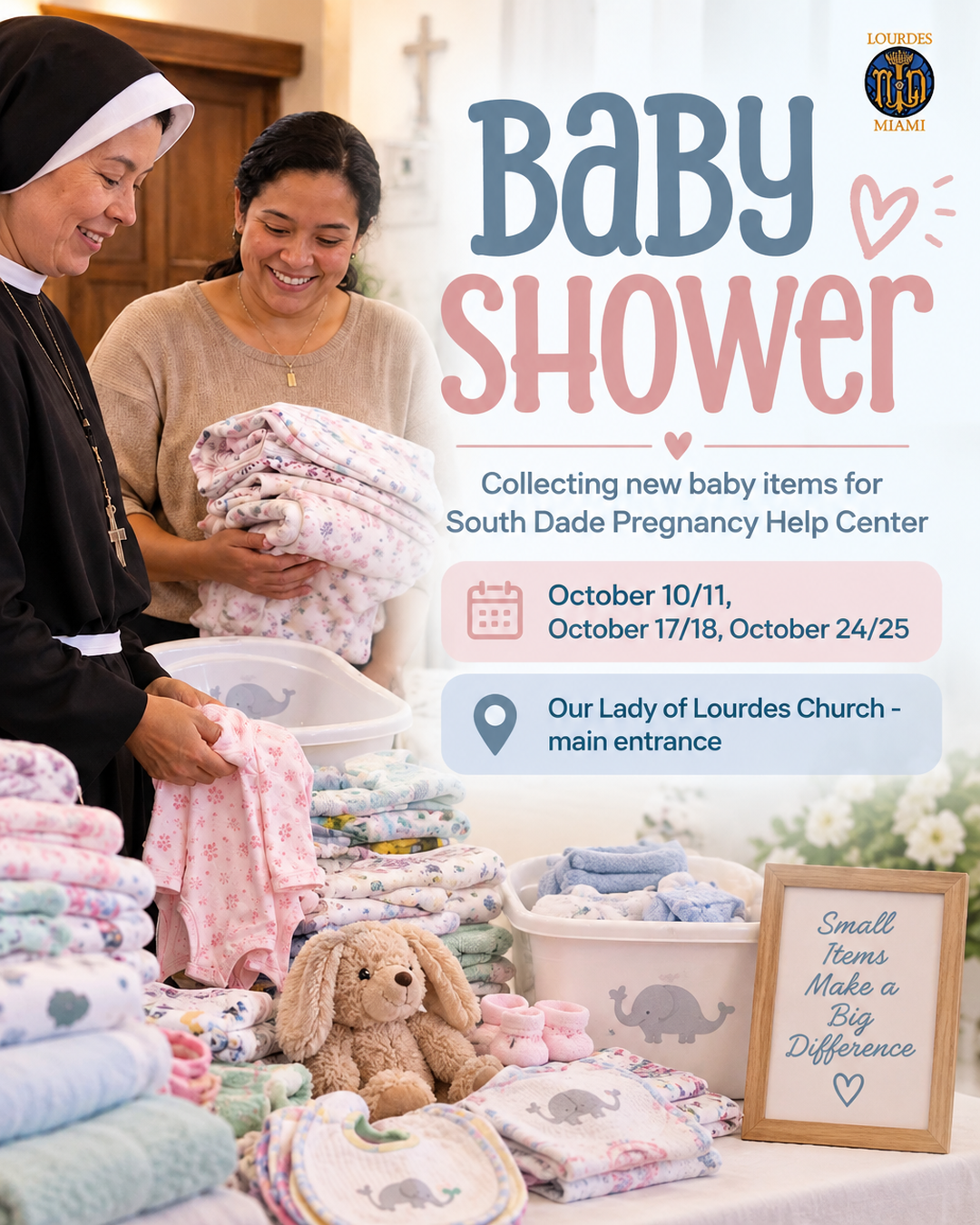 Baby Shower - Respect Life Ministry Baby Item Collection / Colecta de Artículos para Bebés                                                                                                                                                                                                                