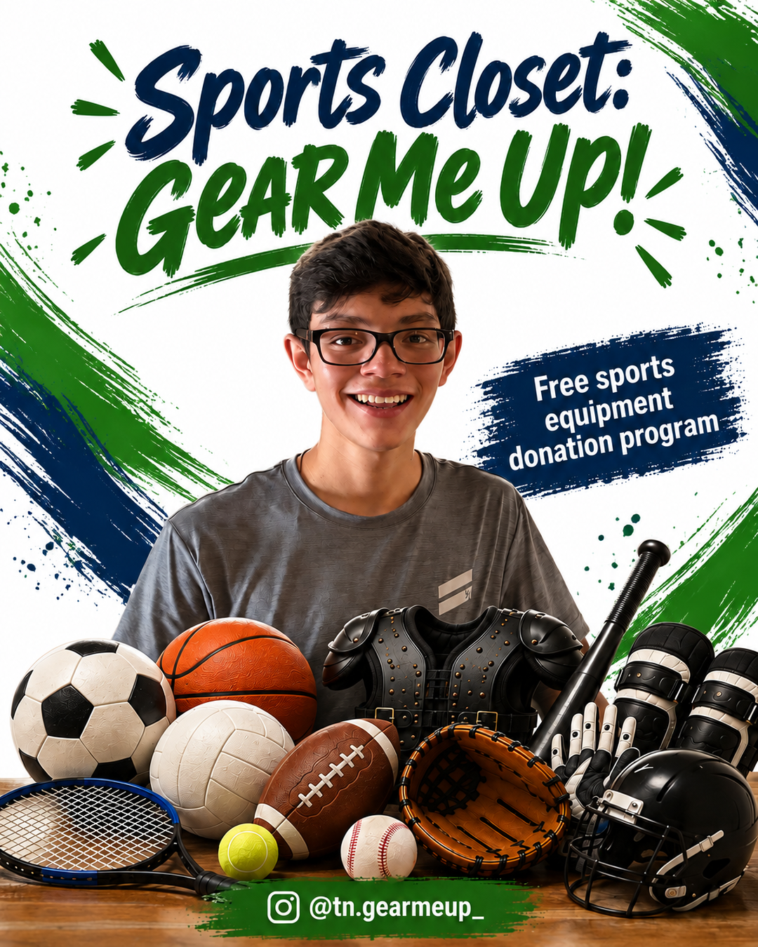 Sports Closet: Gear Me Up! - Free Sports Equipment                                                                                                                                                                                                                                                          